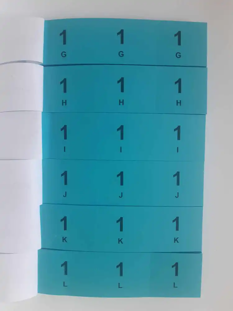 Tombolový lístok - (balenie 60 blokov písmená A-L)