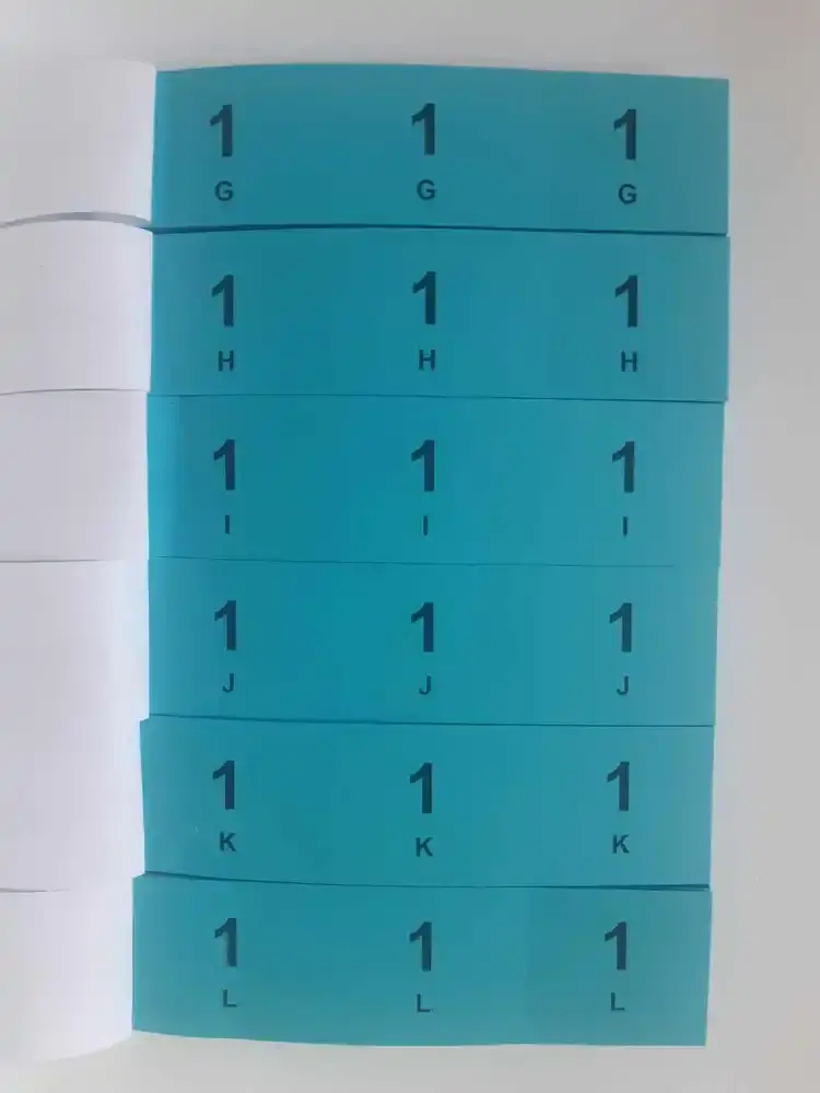 Tombolový lístok - 2 x (balenie 120 rôznych blokov)