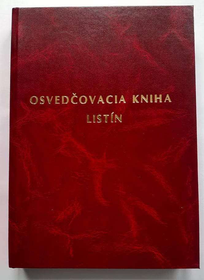 Osvedčovacia kniha na overenie listín - 100 listová - bez riadkov