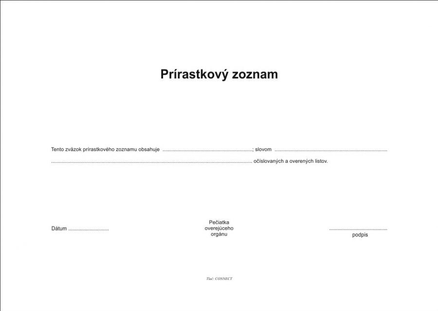 Prírastkový zoznam