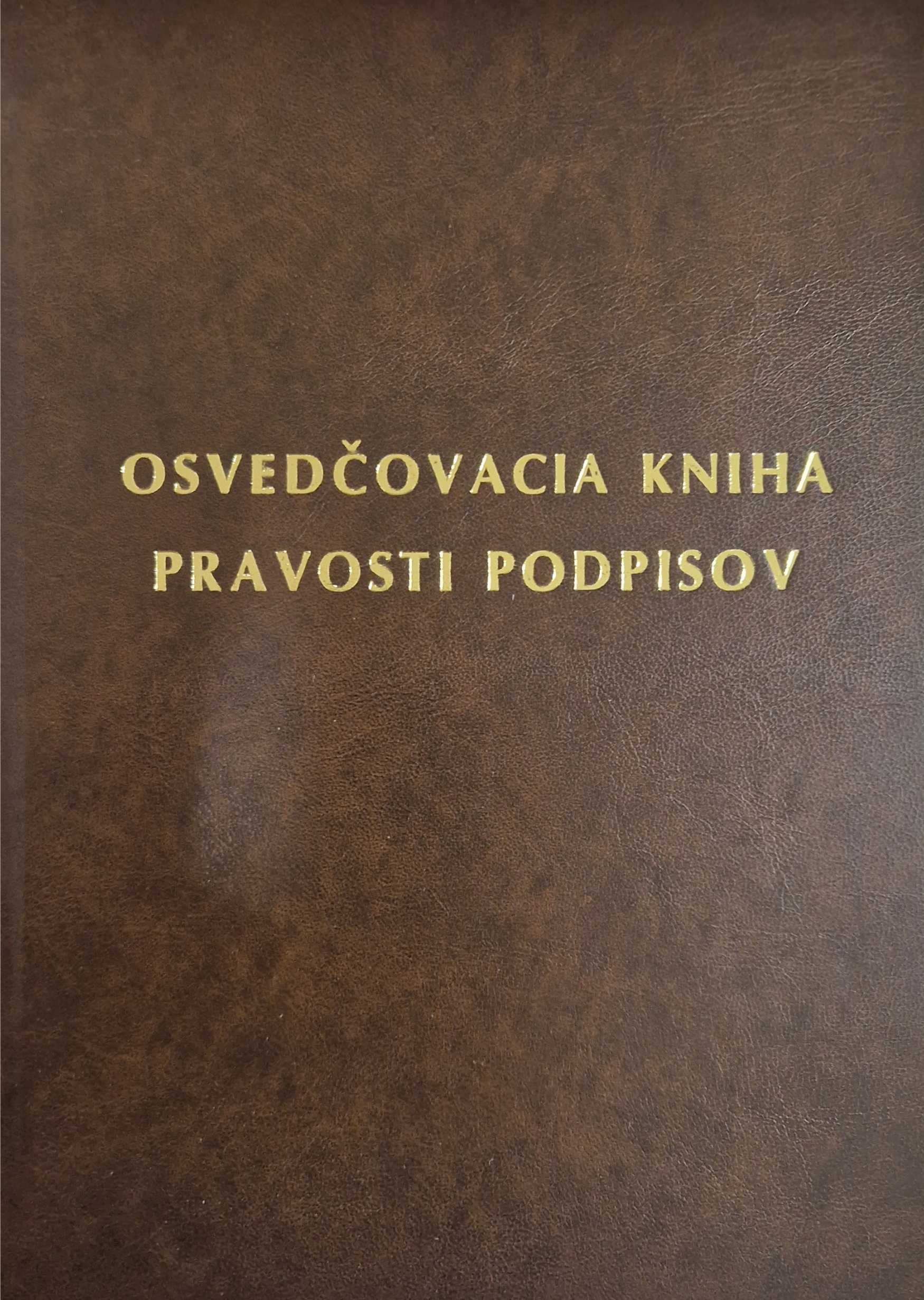 NOVÁ - Osvedčovacia kniha pravosti podpisov - 200 listová - bez riadkov