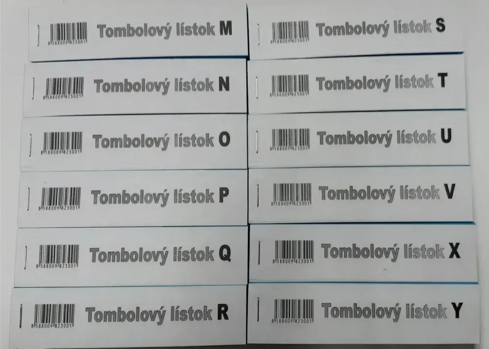 Tombolový lístok - (balenie 120 rôznych blokov)