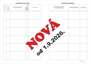 NOVÁ - Osvedčovacia kniha na overenie podpisu - 100 listová - 6 riadkov