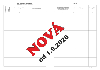 NOVÁ - Osvedčovacia kniha na overenie listín - 100 listová - 6 riadkov
