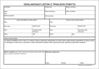 Odhlasovací lístok