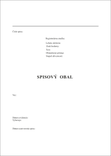 Spisový obal pre OÚ a MÚ bez adresy