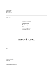 Spisový obal pre OÚ a MÚ s potlačou adresy (500ks)